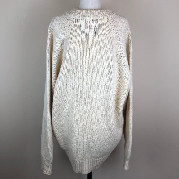 Calf of Man Wool Oversized Fisherman Sweater - Picture 5 of 10